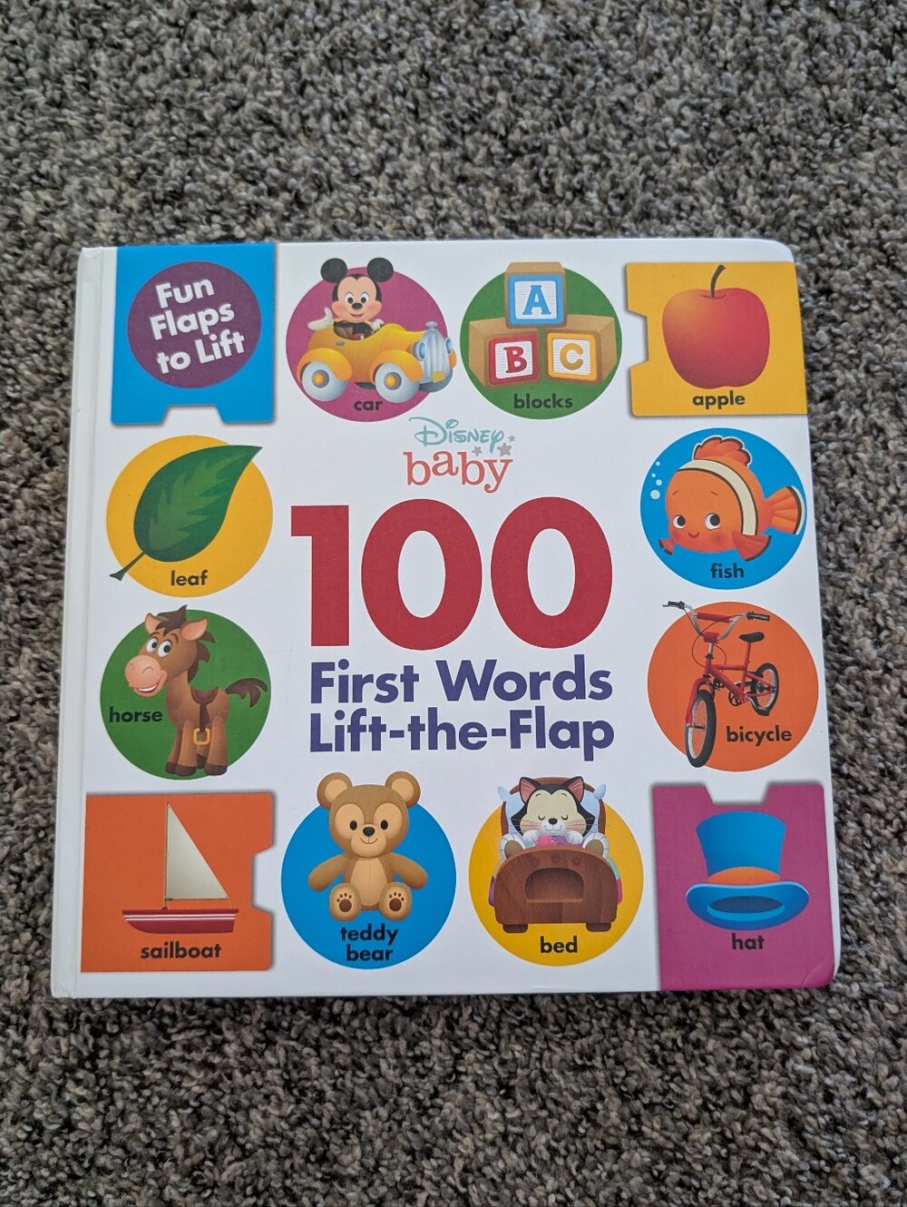 Disney Baby Board Book 100 First Words with 100 Lift Flaps